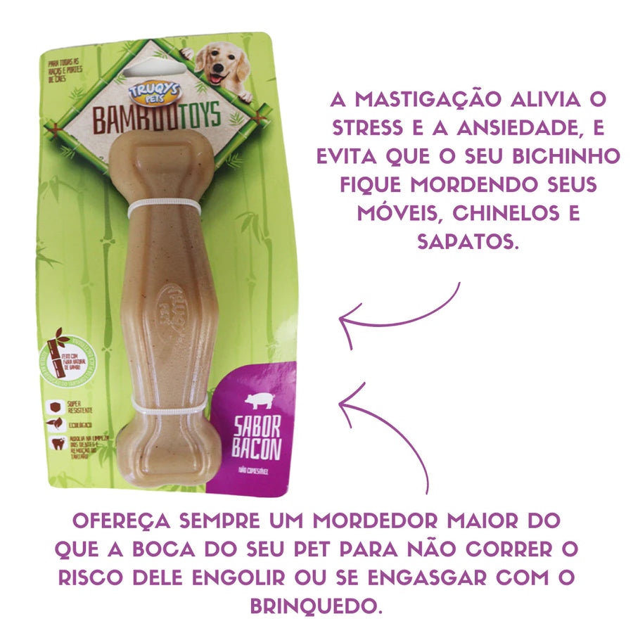Brinquedo Mordedor Osso Bamboo Toys duas unidades
