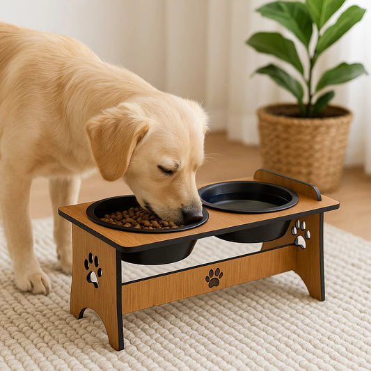 Comedouro Duplo Elevado Para Pet