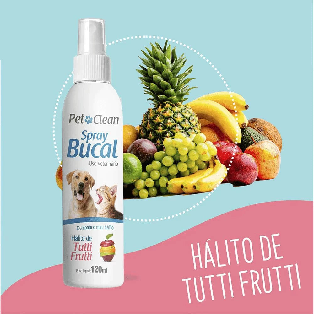 Spray Bucal Contra Mau Hálito Pet Clean